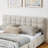Queen Size Upholstered Storage Bed Frame With Chenille Fabric And Headboard, Built-In Drawers-1929926738