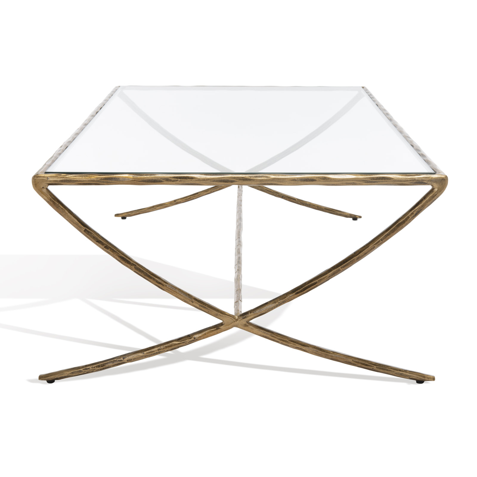 Evelynn Coffee Table, Brass