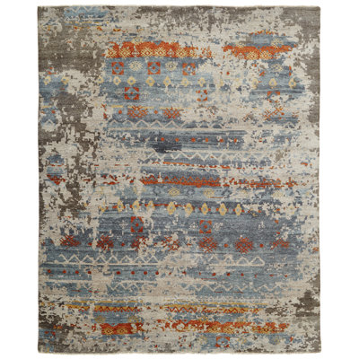 Fahra Hand Knotted Geometric Area Rug