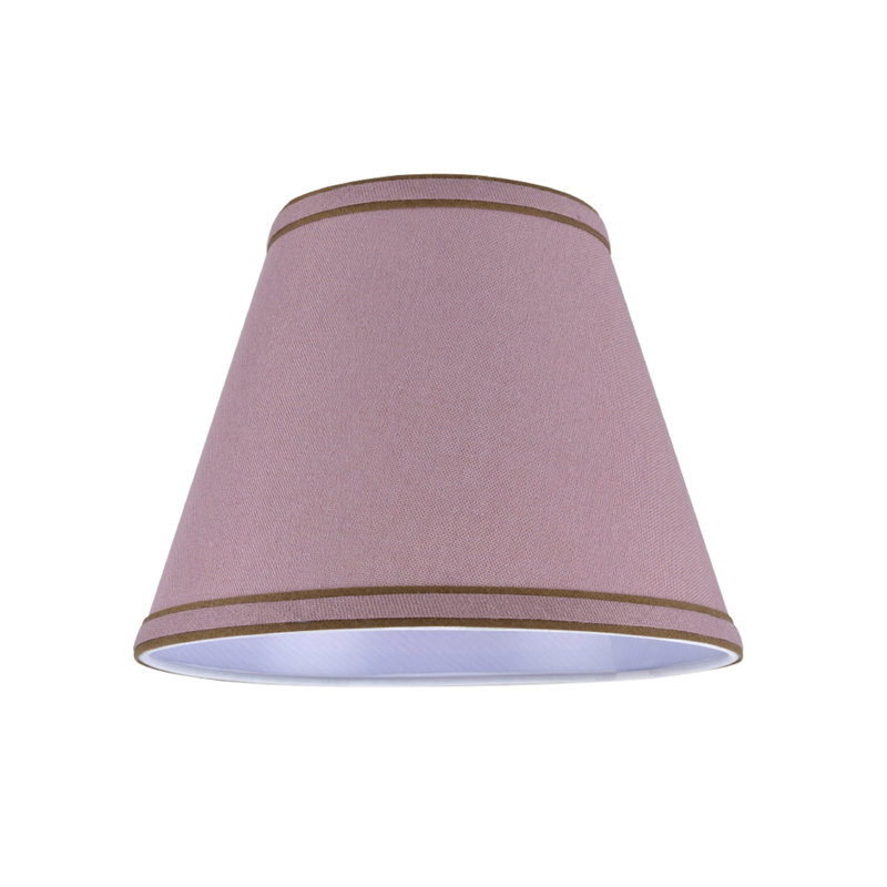Abat-jour empire en faux lin texturé H 7 po (araignée), Mauve rougeâtre