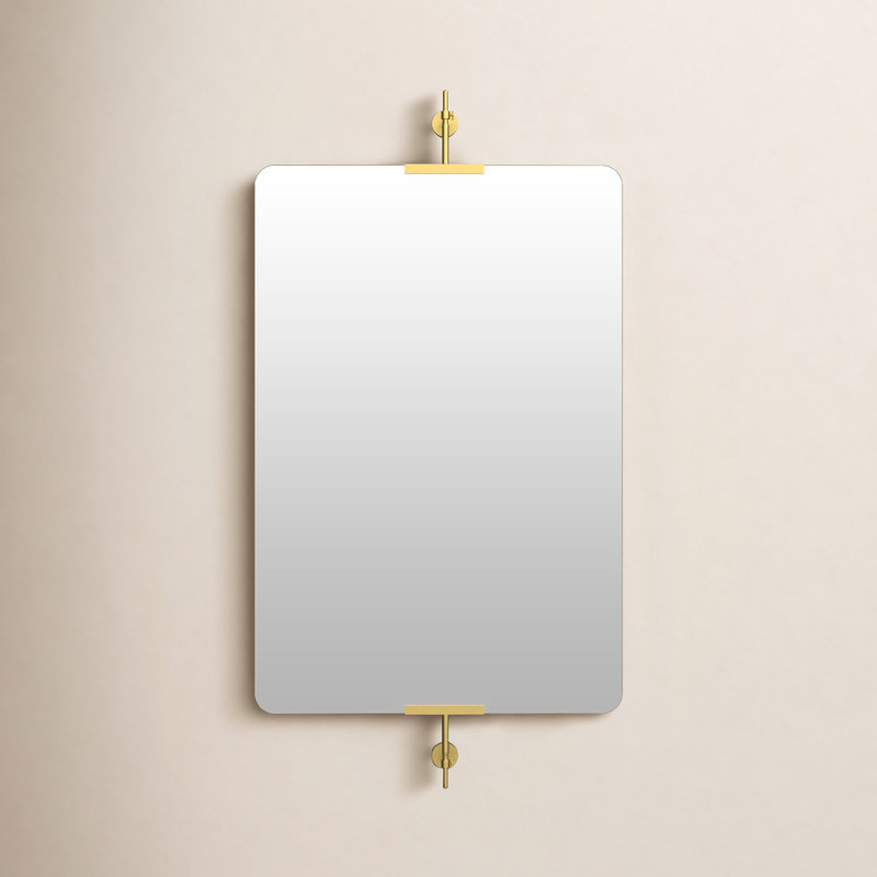 Guava Metal Rectangle Mirror, 46" x 24", Gold
