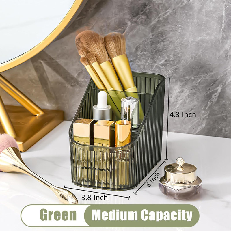 Boîte de rangement pour maquillage, organisateur de pinceaux de maquillage grande capacité, accessoires de coiffeuse, pour comptoirs de salle de bain