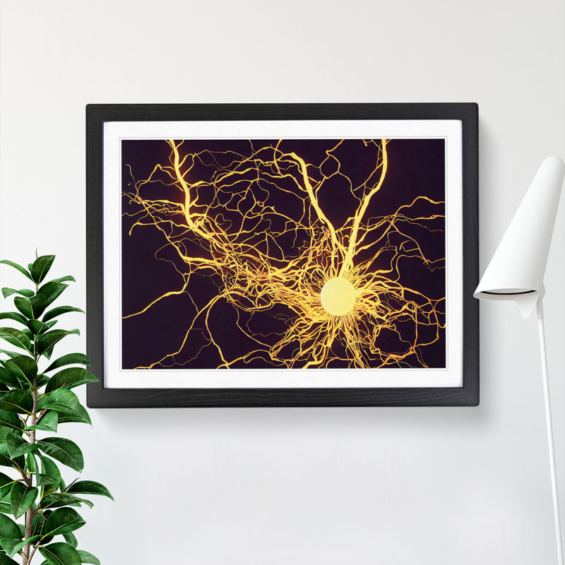 XH1022-3012X Electricity Vol.2 - Single Picture Frame Print, Black, 34cm H x 46cm W x 2cm D