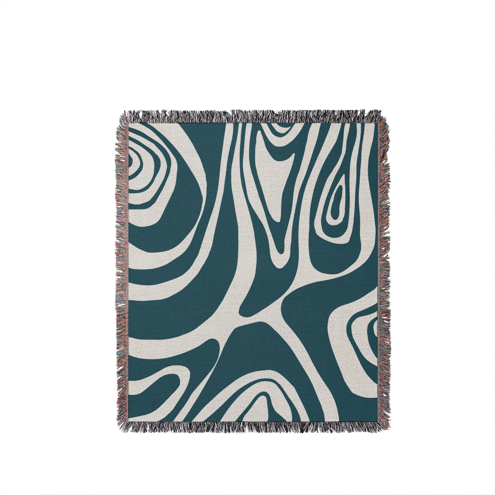 Kayle Cotton Throw Blanket, 50" x 60" – Throw, Teal