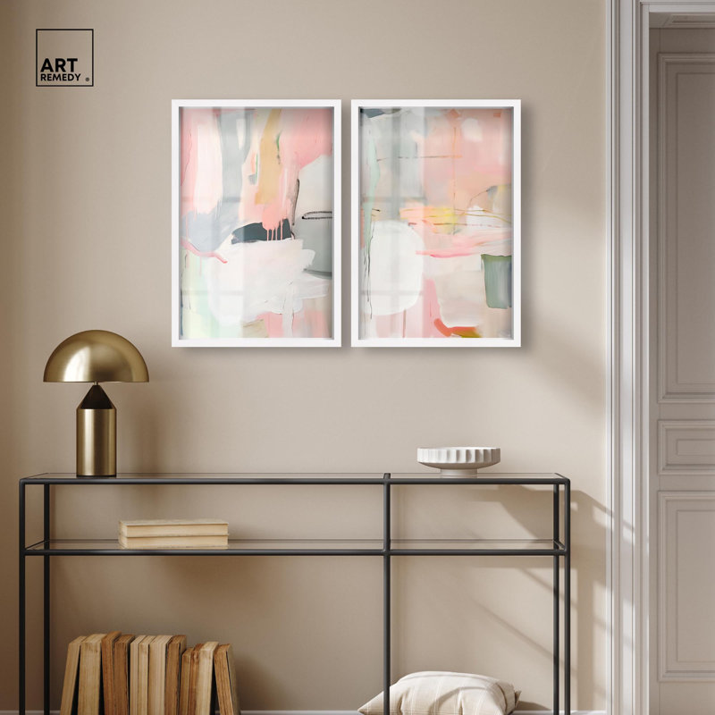 Oasis Minimalist Room Art , H 25 po x l 17 po, Blanc