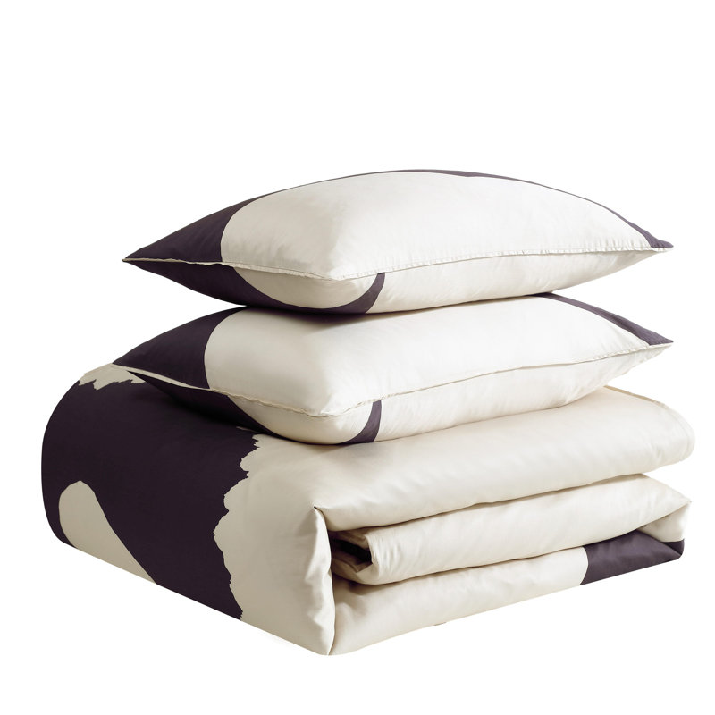 Iso Unikko Organic 100% Cotton Standard Duvet Cover Set, King Duvet Cover + 2 King Shams