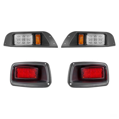 12 Volt Golf Cart LED Headlight Tail Light Kit For Club Car DS 1993-Up Models