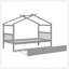 Lit simple en bois avec lit gigogne simple-130092273-130092272
