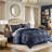 4 PCS King Comforter Set Navy-117356959