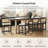 Calheme Coastal Rattan Counter Stool with Removable Soft Cushion Set Of 4-482473848