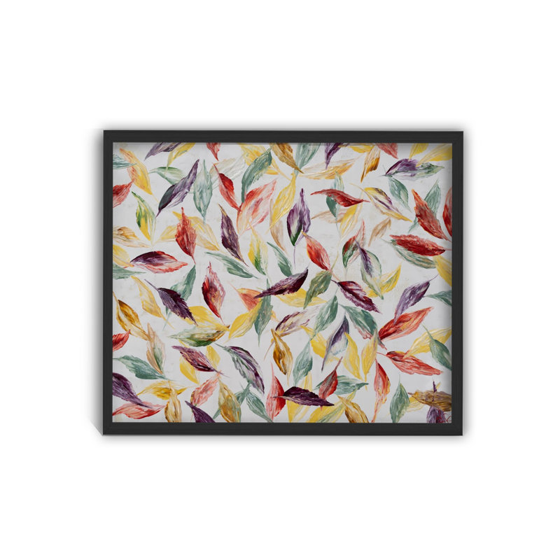 Art mural sur toile "Color Cascade" inspiré de la nature par Karen Biery, Toile avec cadre flottant noir, H 12 po x l 16 po