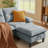 86.22" Chenille Sectional Sofa With Ottoman-30534545