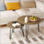 Ensemble de tables basses gigognes 27,56 po, plateau circulaire en bois pour des meubles polyvalents et peu encombrants
