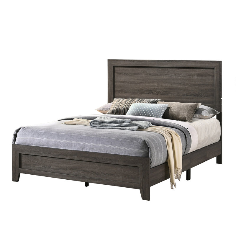 Anastasia Low Profile Standard Bed, Queen, Brownish Gray