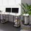 L-Shaped Metal Base Computer Desk