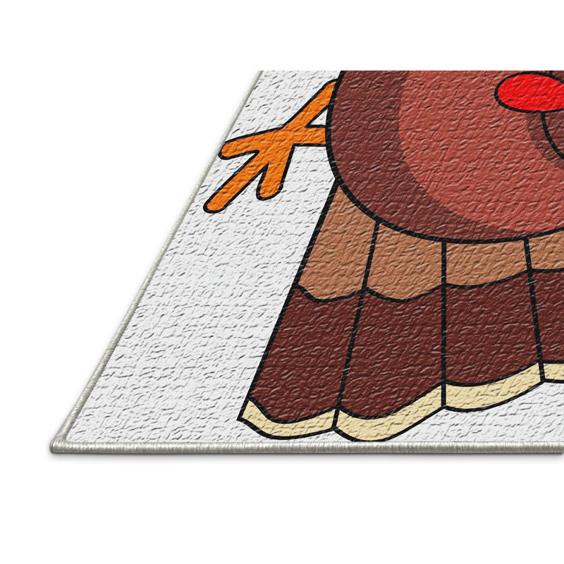Tapis brun de coton turquie, Rectangle 2 pi x 5 pi