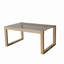 Table basse moderne scandinave, bois de pin massif naturel et verre trempé, 33,5 x 15,7 x 21,7 pouces | Épaisseur de 6 mm | Design élégant et durable, parfait pour le salon et le salon | Facile à nettoyer et à entretenir-281444936