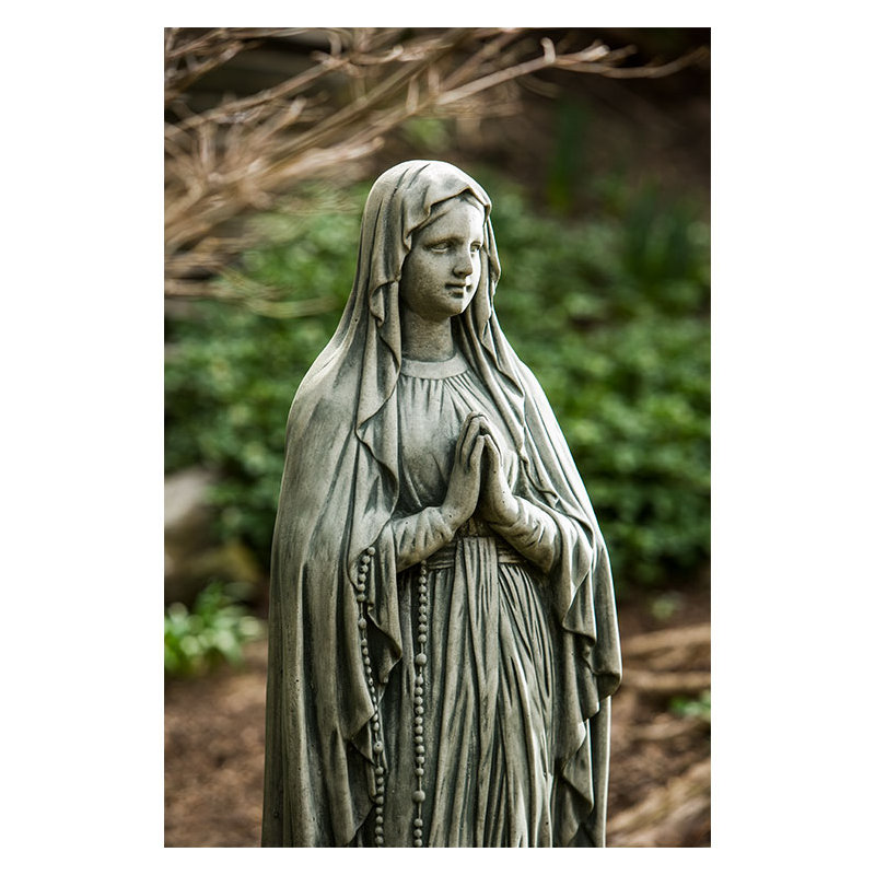 Classic Large Madonna Statue, Alpine Stone