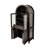 Fluted Tall Arched Pantry Cabinet with Adjustable Shelves, Elegant Display Storage with Hidden Drawer & Glass Door for Kitchen, Living Room, Dining Room-1111183992