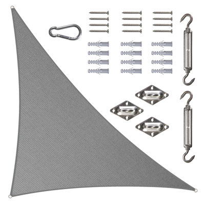 Toile d'ombrage triangulaire Colourtree avec trousse de quincaillerie d'installation