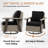 3 Pieces Wicker Swivel Gliders Patio Chairs Set With Side Table-120465758