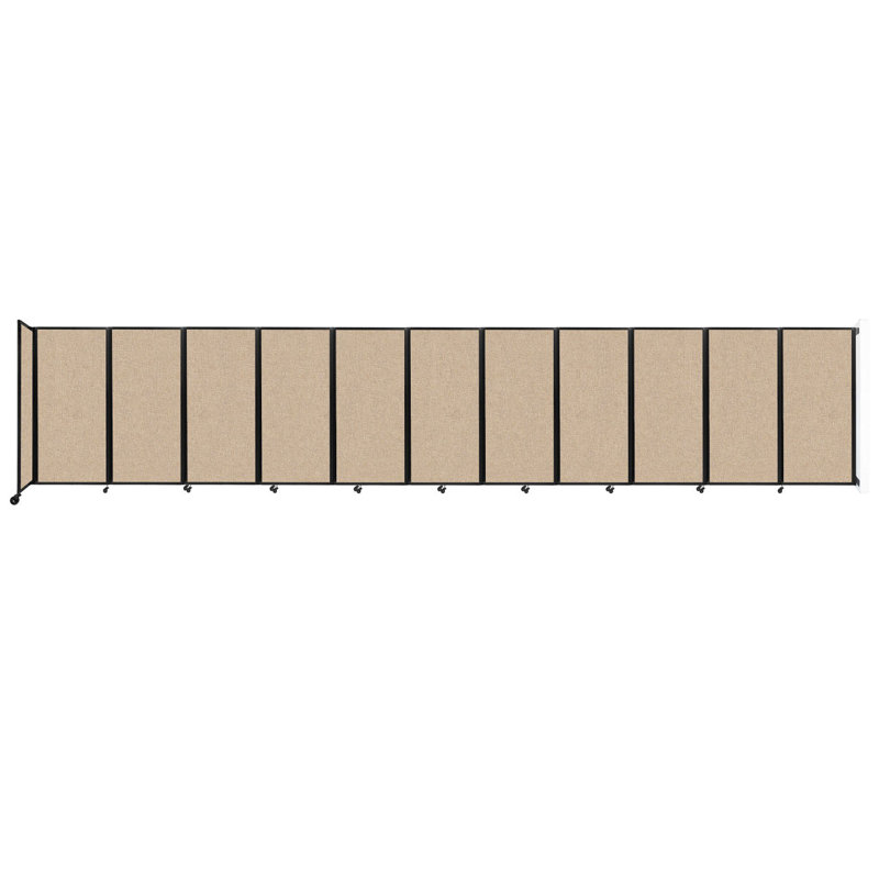 11 - Cloison pliante à panneaux, Beige, 11, H 72 po x l 366 po x P 12 po