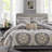 Ensemble d'édredon de neuf articles avec draps en coton Estrin-33680088-33680094