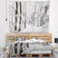 Tapisserie de forêt et de couloir d’hiver dense en polyester avec accessoires suspendus inclus-28490608