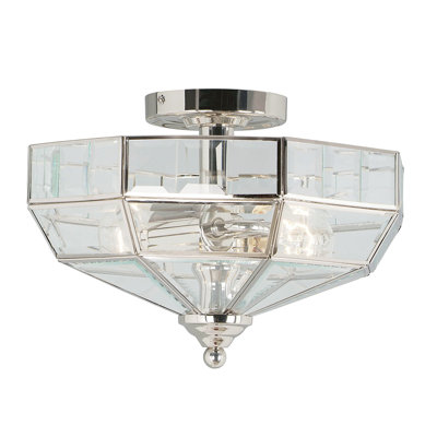 Everson Glass Semi Flush Mount