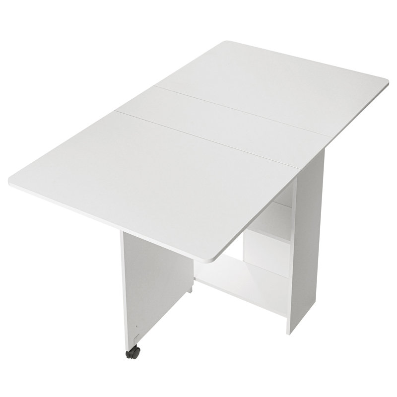 Table de salle à manger Keauri 31 L x 55 W, Blanc mat