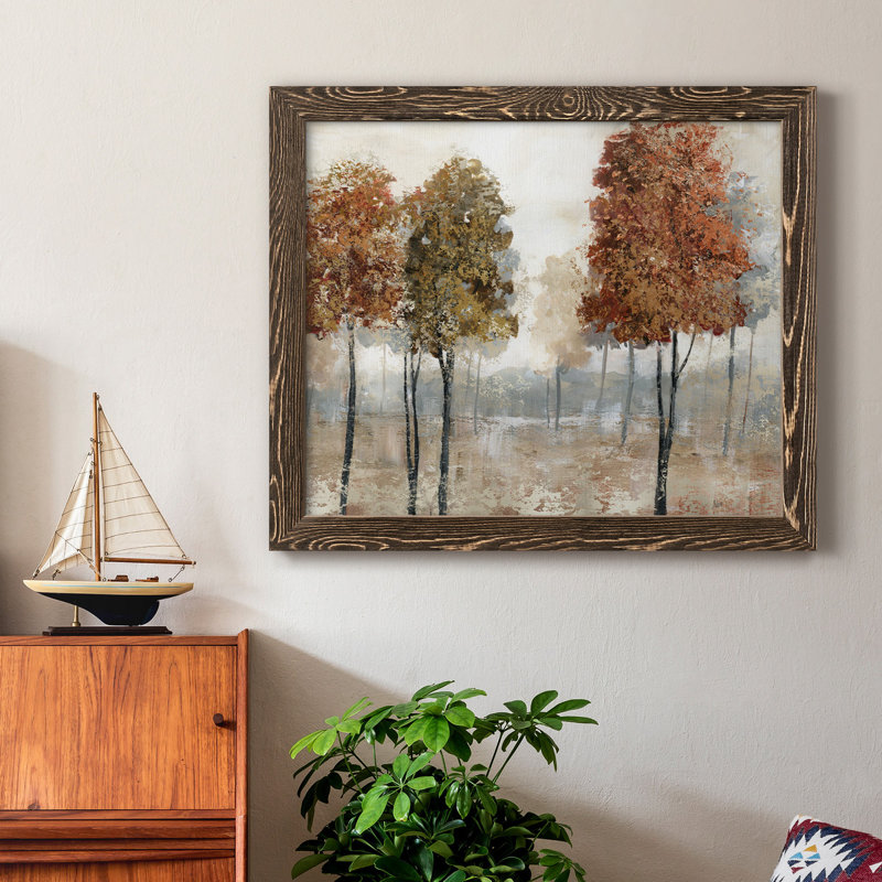 Trees of Copper Mountain - Peinture sur toile encadrée, H 20 po x l 17 po x P 1,5 po, Noyer