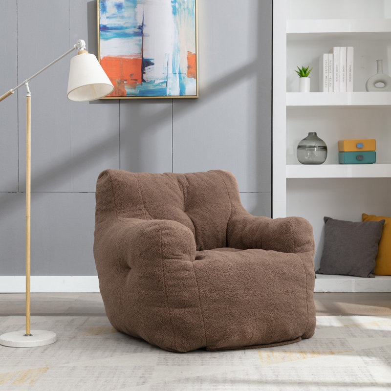 Aleya Boneless modern 39.4'' Lazy Sofa Bean Bag Small Couches For Small Spaces Lazy Sofa, Coffee