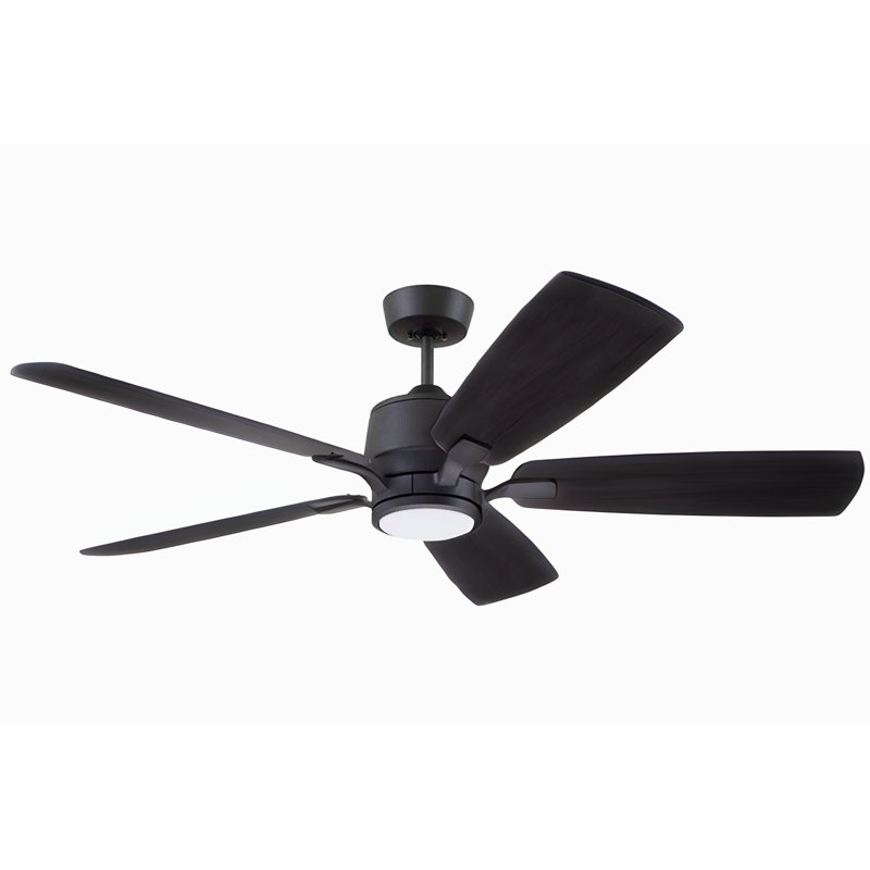Ceiling Fan with LED Lights, 60", Charcoal, Graphite