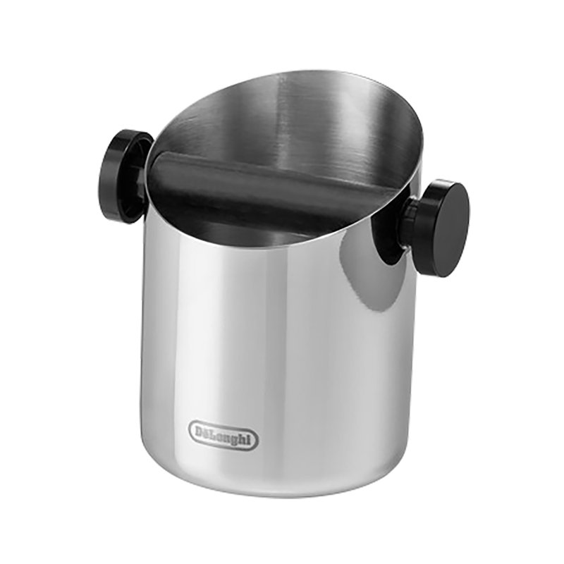 De'Longhi Knock Box in polished stainless steel