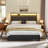 Antioch Upholstered Bed Frame with 2 Storage Drawers, Modern Platform Bed with Charging Station & LED Light, No Spring Box Needed-1252420686-1242796909