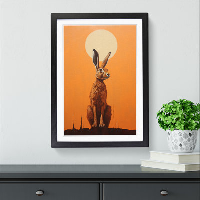 Hare Minimalism Art - Framed Print