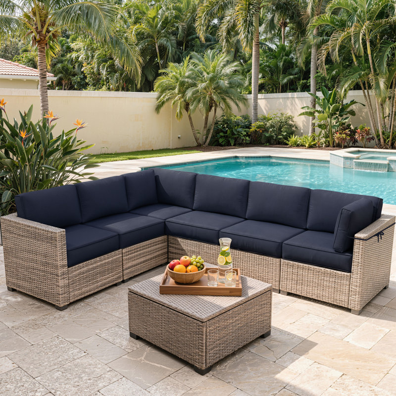 Coussins d'extérieur de 5 po pour coussins d'extérieur modulaires de 6 po (coussins seulement), Marine