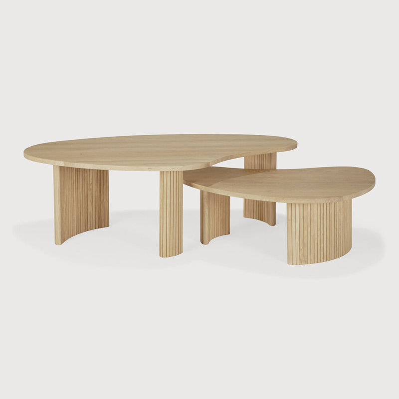 Boomerang Solid Wood Coffee Table, Oak