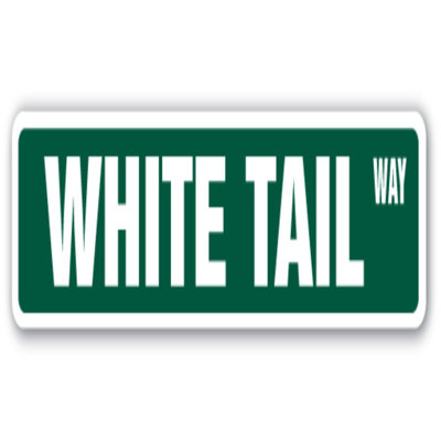 White Tail Street Sign Deer