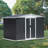 5X3 Feet Dark Grey Outdoor Storage Shed With Aluminum Alloy Frame With Base-113717664-123029412