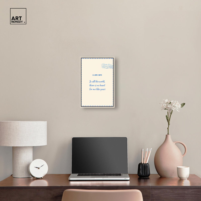 «Singular Heart», reproduction d'art sur toile par Art Remedy, H 16 po x l 11 po, Cadre argenté