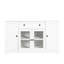 Buffet avec tablettes réglables - blanc moderne pour la cuisine et le salon