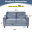Canapé modulaire polyvalent en velours gris - 2 sièges, coussins détachables et épaissis pour bureau confortable 2 po pour chambre à coucher-1055970451