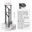1-2 Handrails for Outdoor for Seniors Porch Deck Black Square Tube Steel