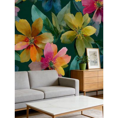 Papier peint adhésif rétro à motif floral, papier de contact imperméable amovible auto-adhésif pour murs, armoires, comptoirs et meubles, matériau en vinyle épais avec motif répétitif