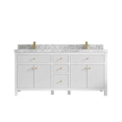 Ensemble de meuble-lavabo double l 72 "