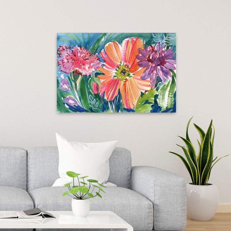 Fleur secrète, art floral, H 36 po x l 24 po