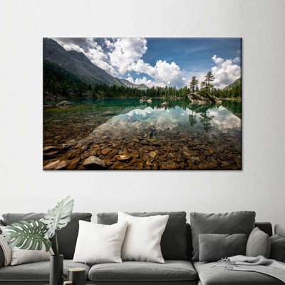 " Tranquil Lake Landscape Canvas Print "