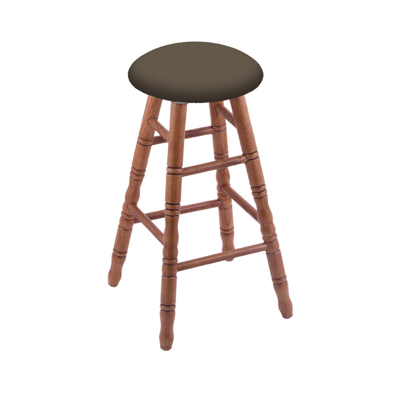 Swivel Upholsetered 36" Bar Stool, Medium Oak, Canter Earth, Counter Stool (24” Seat Height)