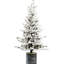 Arbre de Noël avec flocons de Noël 365 avec 70 lumières blanc chaud, base en pot et pin